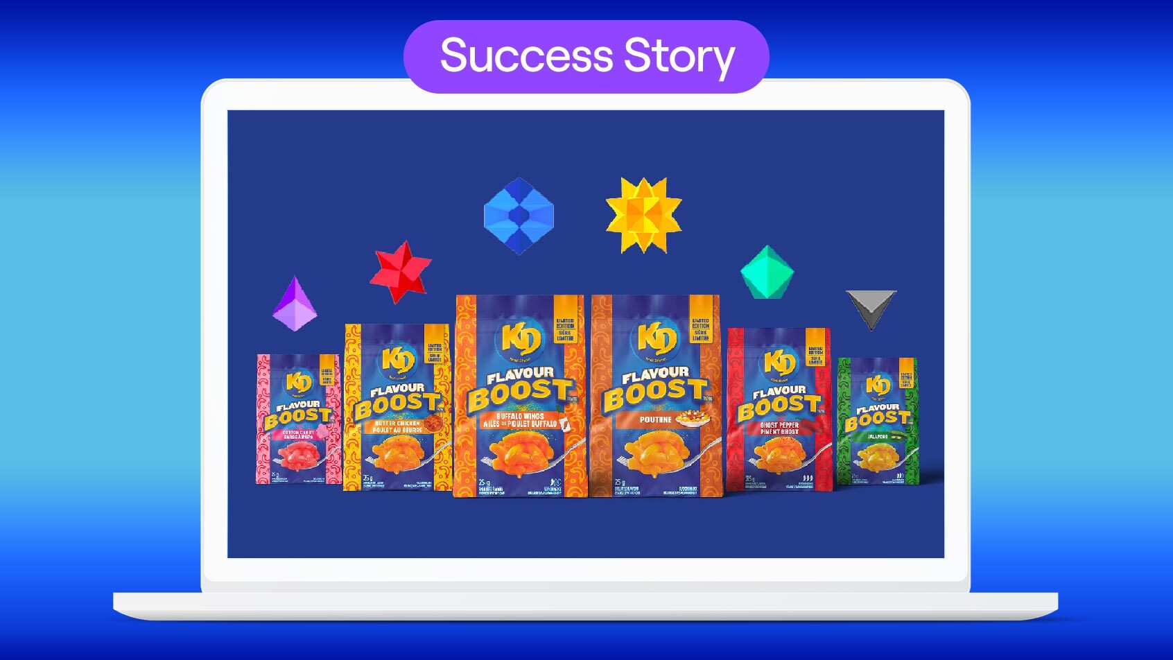 Success story: Kraft Flavour Boost on laptop screen